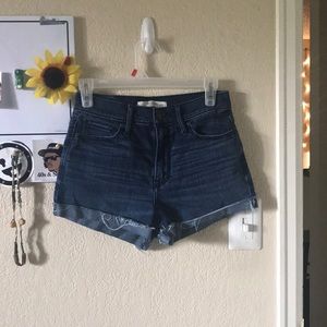 Abercrombie & Fitch dark wash denim shorts